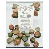 Unakite Polished and Rough Tumbles Lot: 241 gm./8.3 oz.