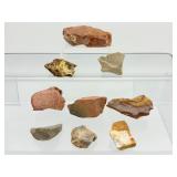 Polychrome Jasper rough pieces lot of 9: 185gm/6.5oz.