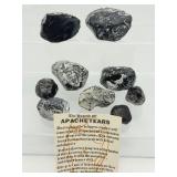 Apache Tears Lot of 9: 5 large & 4 small 209 gm./7.6 oz.