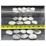 Dendritic Agate Palmstones Lot of 25: 511 gm./1 lb.