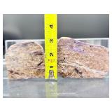 2 Polished Charoite Slabs: 117 gm./4.1 oz., 87 gm./3.1 oz.