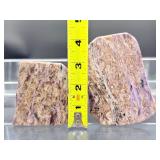 2 Polished Charoite Slabs: 117 gm./4.1 oz., 87 gm./3.1 oz.