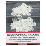 Clear Optical Calcite Pieces: 320gm/11.1oz