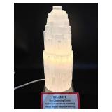 Selenite Tower with light 2.6 kilo/5 lb.
