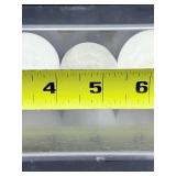 Selenite Polished Lot of 7: 2 spheres 222 gm./7.8 oz., 3 gallets 301 gm./10.6 oz., small palmstone 19 gm./.7 oz. Total Lot Weight: 542 gm./19.1 oz.