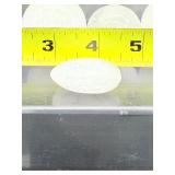 Selenite Polished Lot of 7: 2 spheres 222 gm./7.8 oz., 3 gallets 301 gm./10.6 oz., small palmstone 19 gm./.7 oz. Total Lot Weight: 542 gm./19.1 oz.