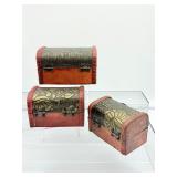 3 wooden treasure chests to fill with tumbles