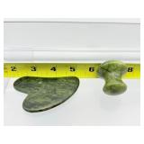 5 piece Jade Gua Sha set with Facial Roller & Massagers with velvet carrying bag