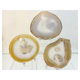 Beautiful Natural Agate Slices Lot of 3: 531 gm./1 lb. 3 oz.