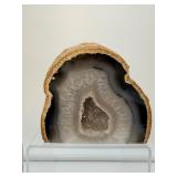 Agate Standing Geode Slices, Lot of 3 one side polished: 975 gm./2 lb. 2.4 oz., 429 gm./15 oz., 68 gm./2.4 oz.