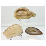 Waterline Agate Lot of 3: 363 gm./13 oz.