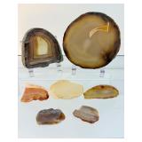 Polished Agate Slices Lot of 7: 234gm./8.3oz.