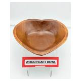 Wood Heart Bowl for display