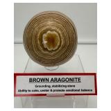 Brown Aragonite Sphere 100mm, 1.8 kilo/4 lb.