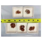 Aragonite (Sputnik) small clusters lot of 5: Total Lot Weight 78 gm/2.8oz.