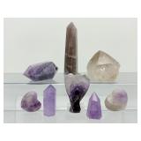 Amethyst Misc. Misc. Lot of 14: Total weight 615 gm./1 lb. 5.7 oz.