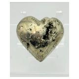 Pyrite Lot of 3: small flame, heart and small cube cluster 291 gm./10.2 oz.