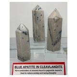 Rare Blue Apatite in Cleavlandite Generators (Set of 3): large 684gm./1 lb. 8 oz./medium 590 gm./1 lb. 5 oz., medium 498 gm./1 lb. 2 oz.