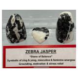 Zebra Jasper Polished Lot of 3: 2-Freeforms 446 gm./1 lb. and a small heart 32 gm./1.1 oz. Total Weight of Lot: 478 gm 1 lb. 1 oz.
