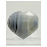 Gorgeous Blue Orca Agate Polished Heart: 544gm/1 lb.3.2oz.