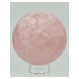 Amazing Rose Quartz Sphere 83mm 850gm/1 lb.14oz.
