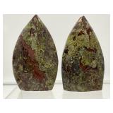 Dragon Stone Polished Lot of 4: Two small flames and 2 tumbles 361gm/12.7oz.