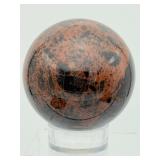 Mahogany Obsidian Polished Lot of 3: Sphere 60mm 3311gm/11oz., Palmstone 169gm/6oz., Pyramid 81gm/2.9oz.  Total Lot Weight 560gm/1 lb.3.8oz