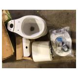 Glacier Bay 12 inch Rough In Two-Piece 1.1 GPF/1.6 GPF Dual Flush Elongated Toilet in White Seat Included Customer Returns See Pictures Glacier Bay 12 inch Rough In Two-Piece 1.1 GPF/1.6 GPF Dual Flush Elongated Toilet in White Seat Included Customer Returns See Pictures