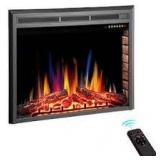 Edendirect 34 in. Ventless Electric Fireplace Insert, Remote Control, Adjustable Led Flame Brightness, 750-Watt/1500-Watt Customer Returns See Pictures Edendirect 34 in. Ventless Electric Fireplace Insert, Remote Control, Adjustable Led Flame Brightness, 750-Watt/1500-Watt Customer Returns See Pictures