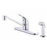 Glacier Bay Single Handle Standard Kitchen Faucet in Chrome with White Side Sprayer Customer Returns See Pictures Glacier Bay Single Handle Standard Kitchen Faucet in Chrome with White Side Sprayer Customer Returns See Pictures