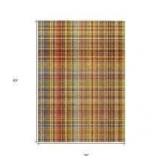 HomeRoots Orange 8 ft. x 10 ft. Woven Plaid Rectangle Indoor/Outdoor Area Rug  Customer Returns See Pictures HomeRoots Orange 8 ft. x 10 ft. Woven Plaid Rectangle Indoor/Outdoor Area Rug  Customer Returns See Pictures