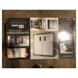 Gladiator Steel 1-Shelf Wall Mounted Garage Cabinet in Silver Tread (28 in W x 28 in H x 12 in D)  Customer Returns See Pictures Gladiator Steel 1-Shelf Wall Mounted Garage Cabinet in Silver Tread (28 in W x 28 in H x 12 in D)  Customer Returns See Pictures