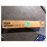 BORA 30 in. to 36 in. Steel Speed Horse XT Adjustable Height Sawhorse with Auto Release Legs (2-Pack)    Customer Returns See Pictures BORA 30 in. to 36 in. Steel Speed Horse XT Adjustable Height Sawhorse with Auto Release Legs (2-Pack)    Customer Returns See Pictures
