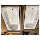 Lot of Bootz Industries Maui Plus 60 in. x 32 in. Alcove Soaking Bathtub with Right Drain in White Damaged  Customer Returns See Pictures Lot of Bootz Industries Maui Plus 60 in. x 32 in. Alcove Soaking Bathtub with Right Drain in White Damaged  Customer Returns See Pictures