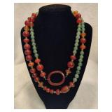 925 Jay King DTR Adventurine & Carnelian Necklace 925 Jay King DTR Adventurine & Carnelian Necklace