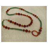 925 Jay King DTR Adventurine & Carnelian Necklace 925 Jay King DTR Adventurine & Carnelian Necklace
