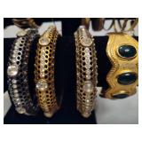 Assortment of Gold/Silver Tone Costume Bracelets Assortment of Gold/Silver Tone Costume Bracelets
