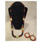 925 Jay King DTR Black Onyx & Carnelian Beaded Necklace 925 Jay King DTR Black Onyx & Carnelian Beaded Necklace