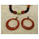 925 Jay King DTR Black Onyx & Carnelian Beaded Necklace 925 Jay King DTR Black Onyx & Carnelian Beaded Necklace