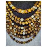 925 Jay King DTR Tiger Eye & Yellow Opal Ten Strand Necklace 925 Jay King DTR Tiger Eye & Yellow Opal Ten Strand Necklace