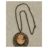 Amedeo Floral Cameo Bronze Pendant Amedeo Floral Cameo Bronze Pendant
