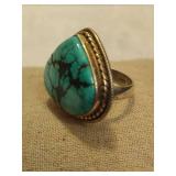 925 Indian Turquoise Statement Ring 925 Indian Turquoise Statement Ring