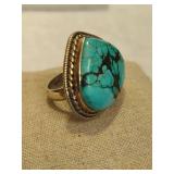 925 Indian Turquoise Statement Ring 925 Indian Turquoise Statement Ring