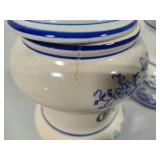 Blue Onion Five Piece Vintage Canister Set Blue Onion Five Piece Vintage Canister Set