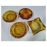 Amber & Amberina Ashtrays Amber & Amberina Ashtrays
