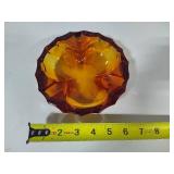 Amber & Amberina Ashtrays Amber & Amberina Ashtrays