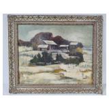 Large Framed Oil Painting Signed Marvis Large Framed Oil Painting Signed Marvis