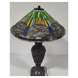 Dragonfly Tiffany Inspired Stained Glass Lamp Dragonfly Tiffany Inspired Stained Glass Lamp