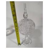 Cut Crystal Candy Dish w/Lid & Covered Pedestal Dish Cut Crystal Candy Dish w/Lid & Covered Pedestal Dish
