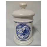 McCoy Pottery Blue Willow Canister w/Lid McCoy Pottery Blue Willow Canister w/Lid